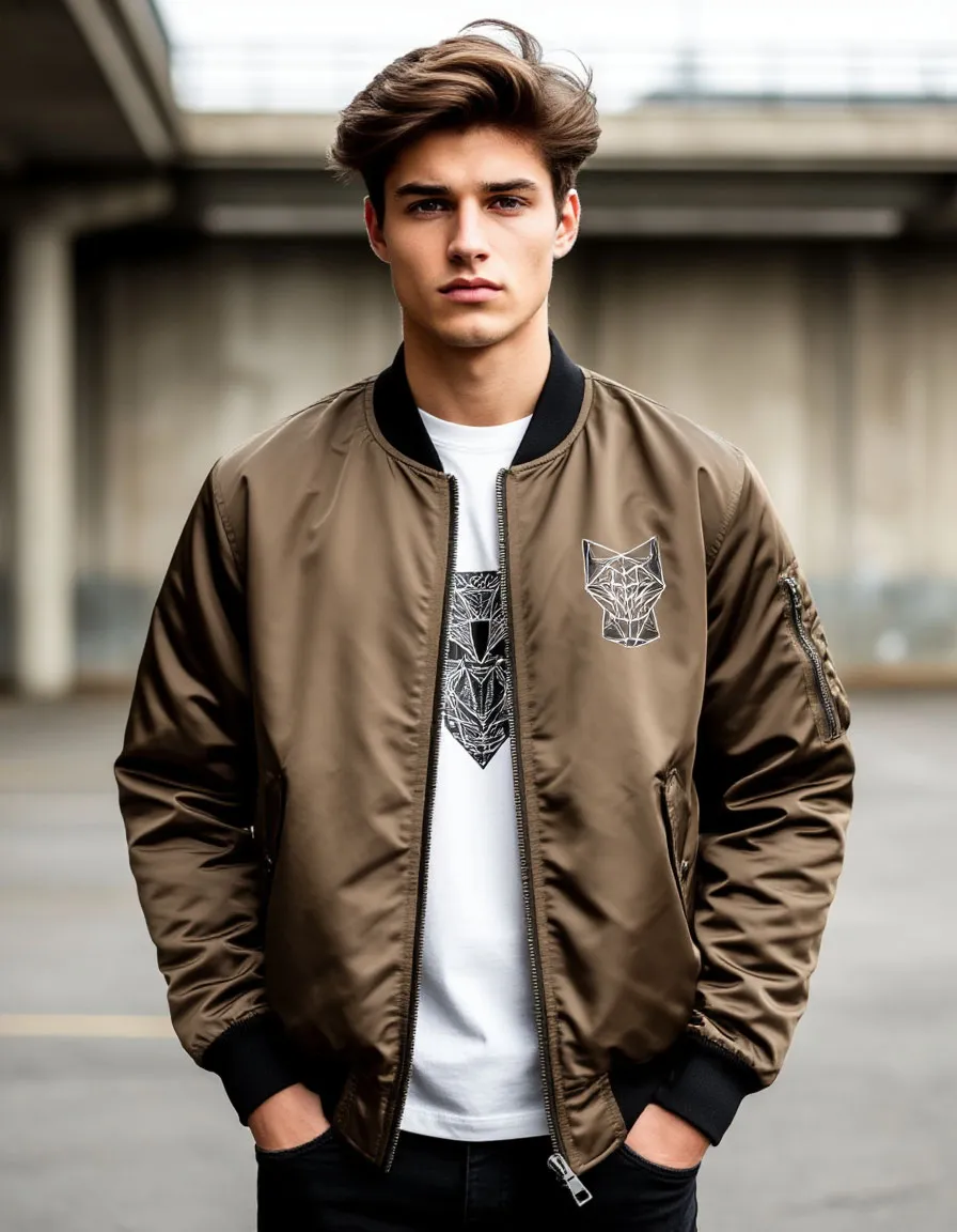 Бомбер с логотипом Бомбер с логотипом