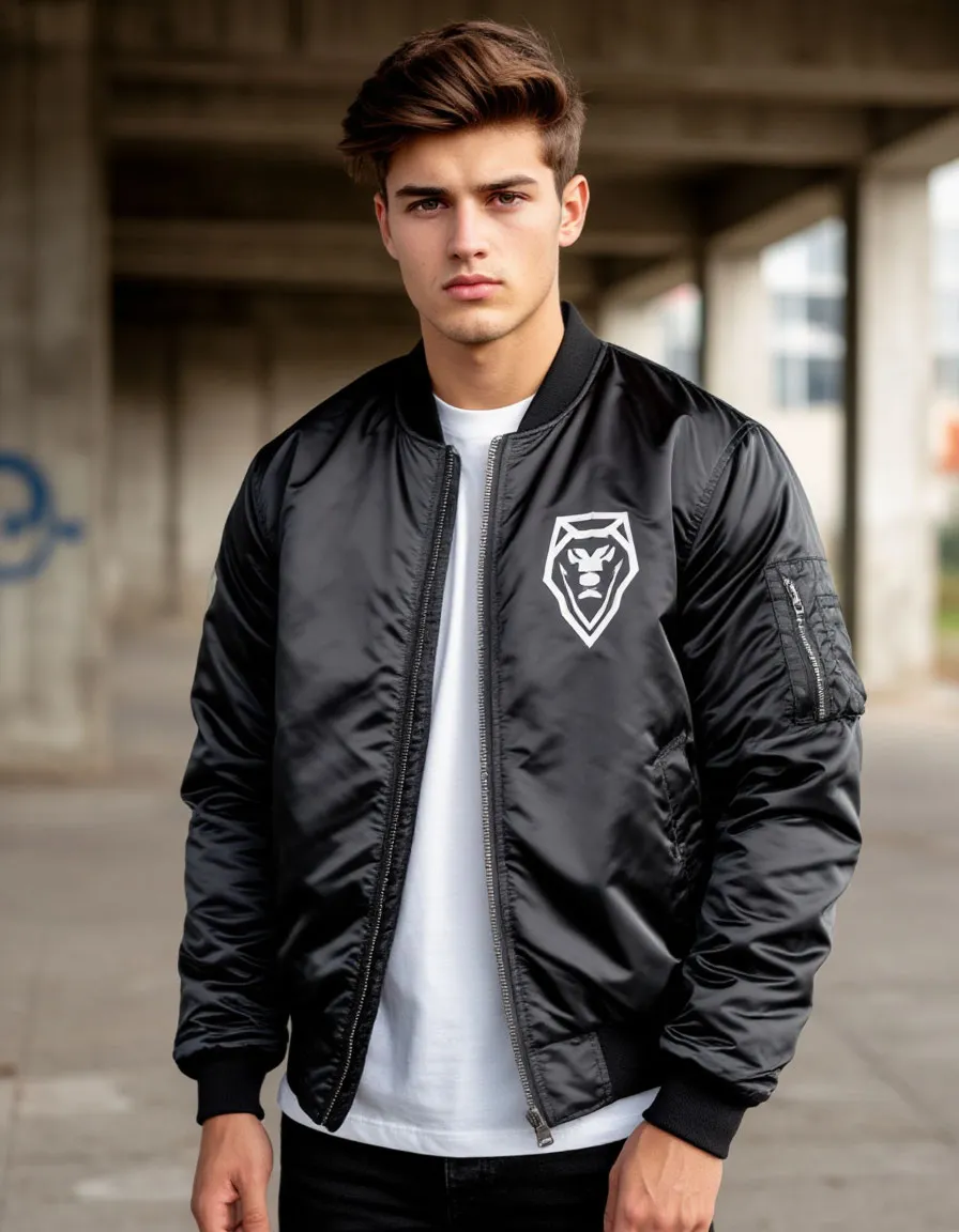 Куртка бомбер с логотипом Куртка бомбер с логотипом